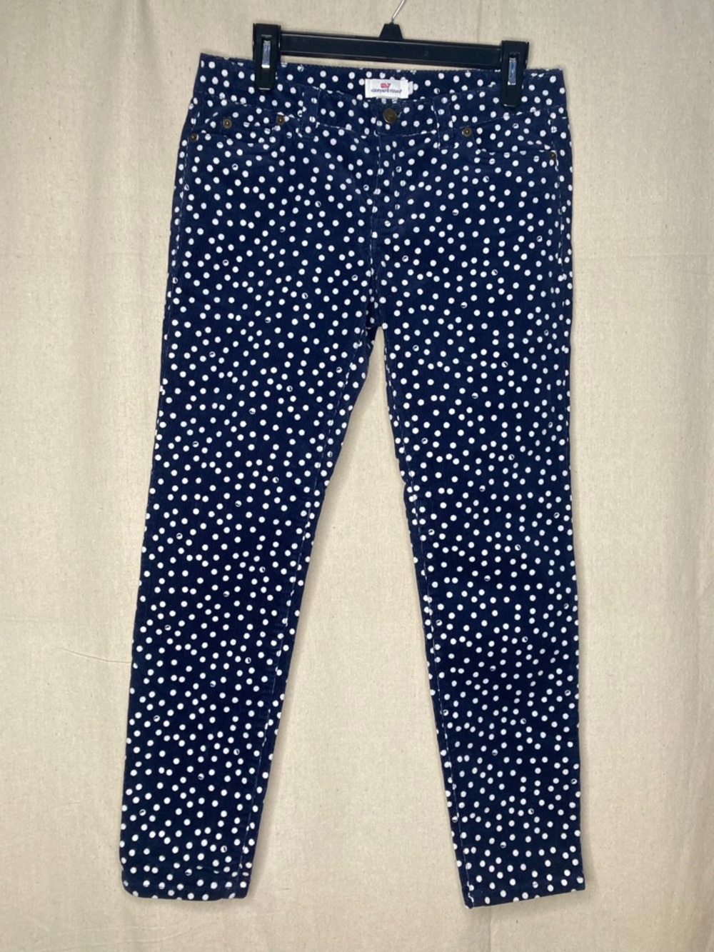 Vineyard Vines Women's 6 Corduroy Polka Dot Pants Skinny